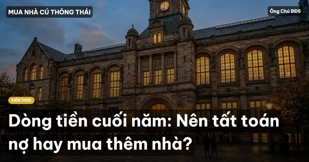 Dòng tiền cuối năm: Nên tất toán nợ hay mua thêm nhà?