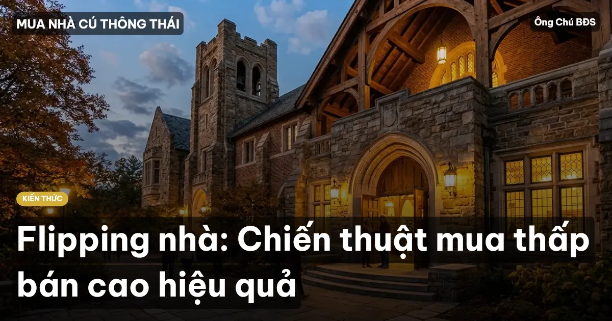 Flipping nhà: Chiến thuật mua thấp bán cao hiệu quả