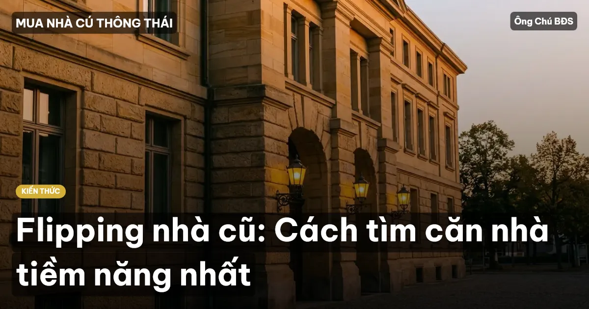 Flipping nhà cũ: Cách tìm căn nhà tiềm năng nhất