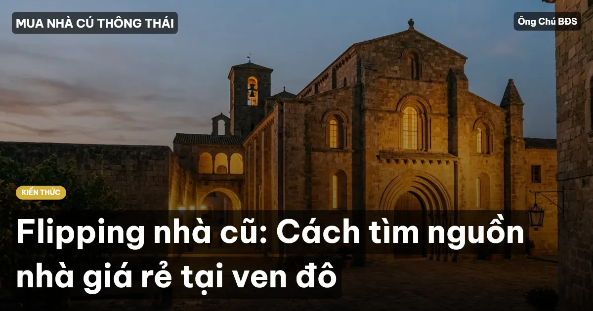 Flipping nhà cũ: Cách tìm nguồn nhà giá rẻ tại ven đô