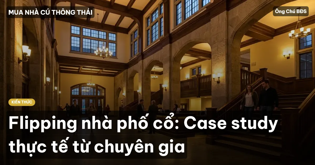Flipping nhà phố cổ: Case study thực tế từ chuyên gia