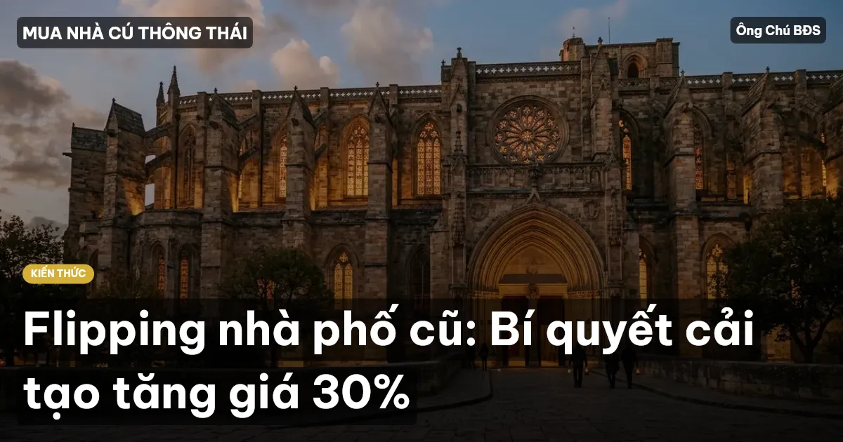 Flipping nhà phố cũ: Bí quyết cải tạo tăng giá 30%