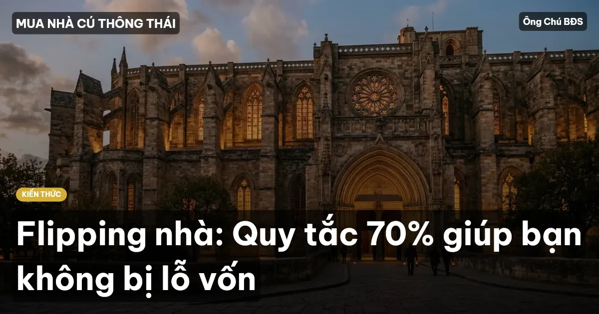 Flipping nhà: Quy tắc 70% giúp bạn không bị lỗ vốn