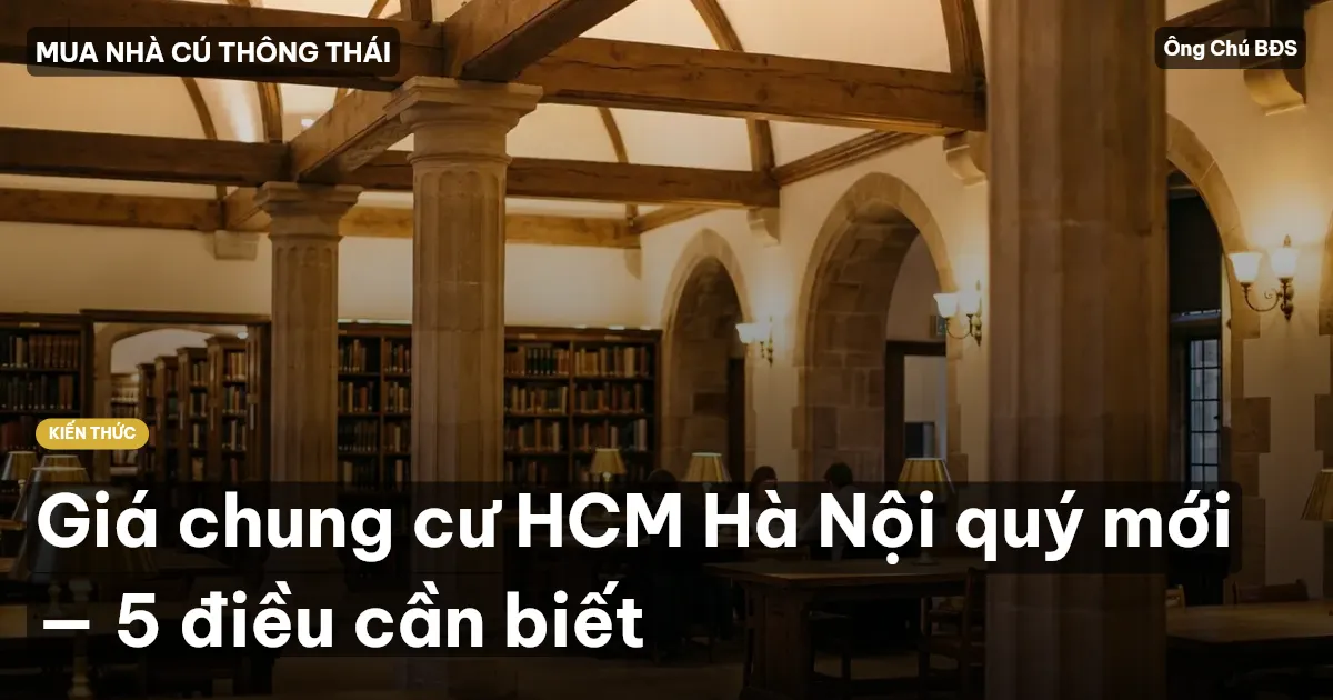 Giá chung cư HCM Hà Nội quý mới — 5 điều cần biết