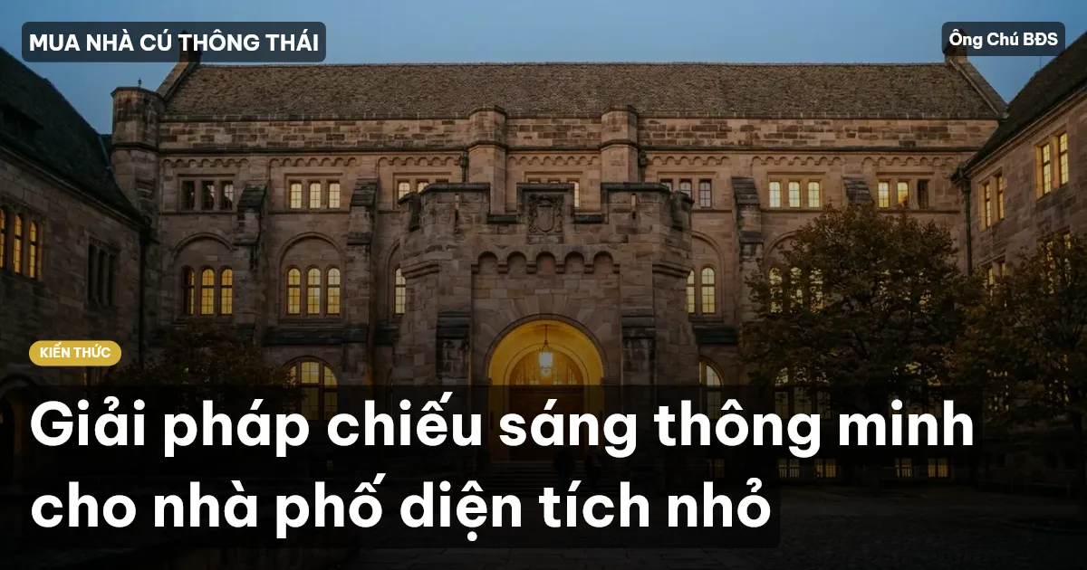 Giải pháp chiếu sáng thông minh cho nhà phố diện tích nhỏ