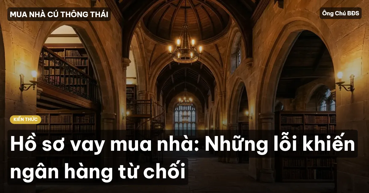 Hồ sơ vay mua nhà: Những lỗi khiến ngân hàng từ chối