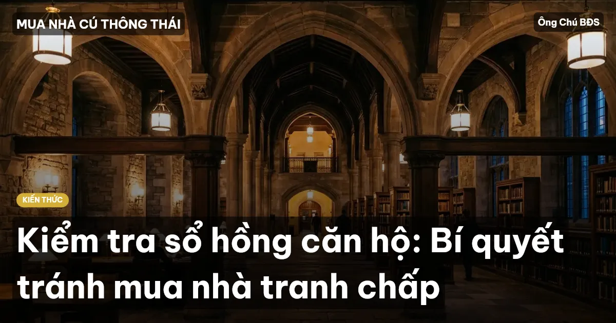 Kiểm tra sổ hồng căn hộ: Bí quyết tránh mua nhà tranh chấp