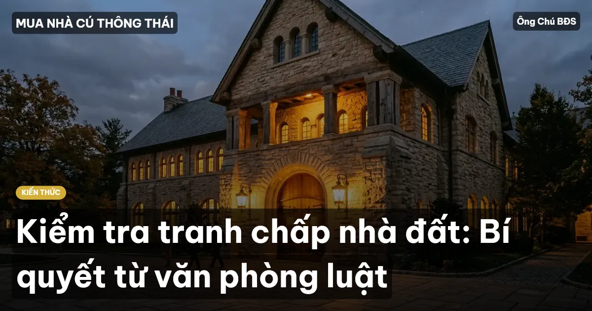Kiểm tra tranh chấp nhà đất: Bí quyết từ văn phòng luật