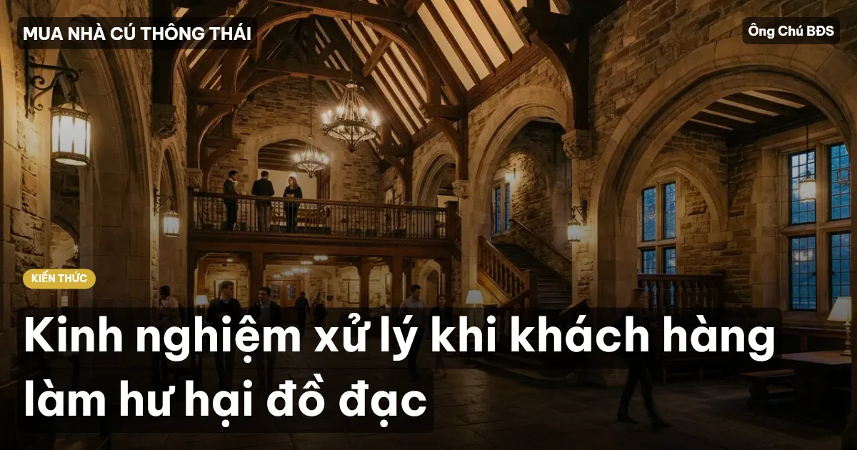Kinh nghiệm xử lý khi khách hàng làm hư hại đồ đạc