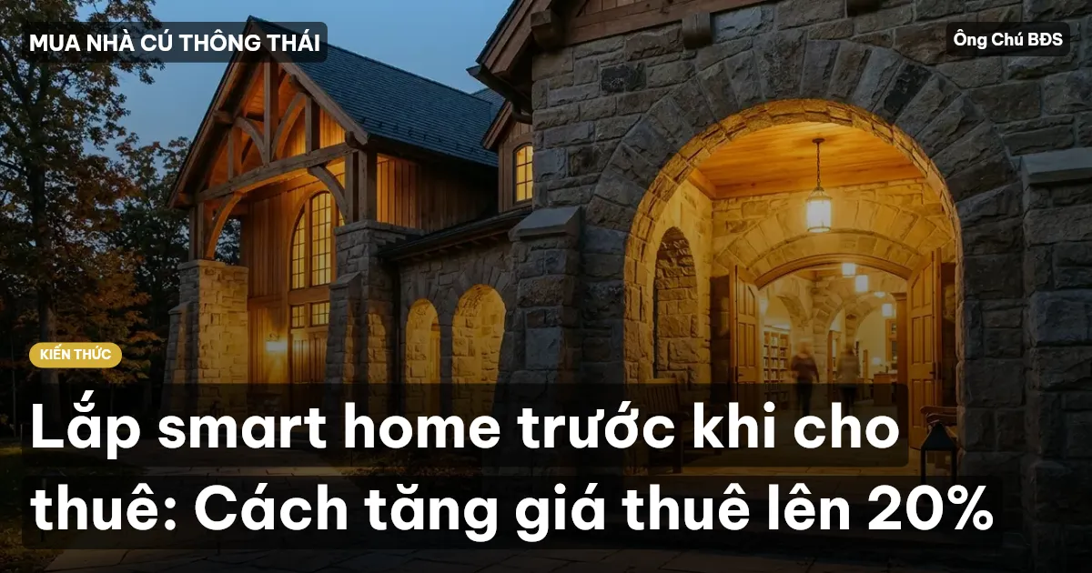 Lắp smart home trước khi cho thuê: Cách tăng giá thuê lên 20%