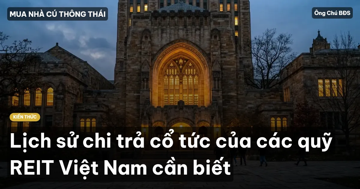 Lịch sử chi trả cổ tức của các quỹ REIT Việt Nam cần biết