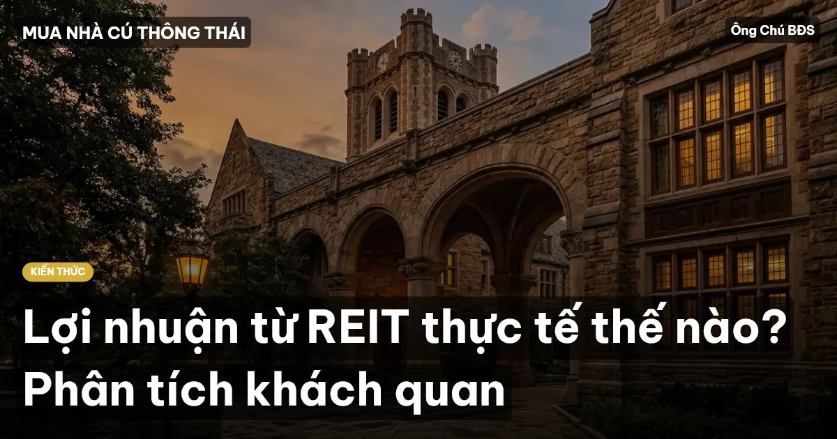 Lợi nhuận từ REIT thực tế thế nào? Phân tích khách quan