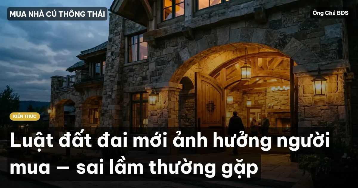 Luật đất đai mới ảnh hưởng người mua — sai lầm thường gặp