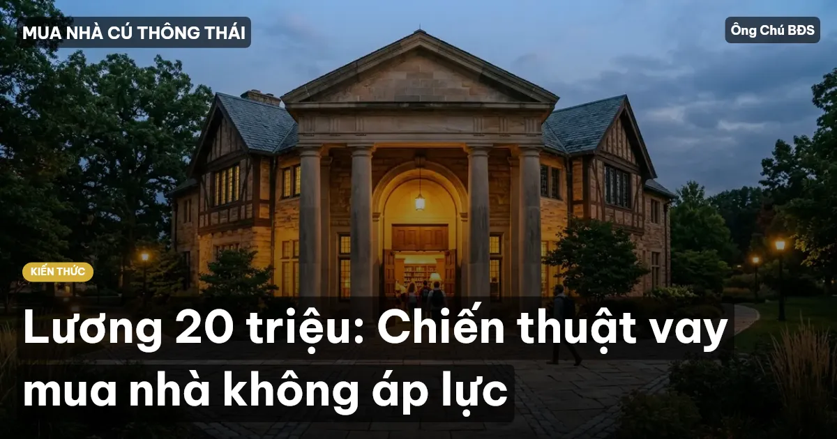 Lương 20 triệu: Chiến thuật vay mua nhà không áp lực