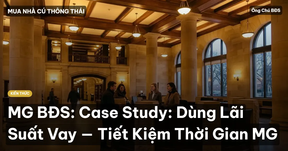 MG BĐS: Case Study: Dùng Lãi Suất Vay — Tiết Kiệm Thời Gian MG