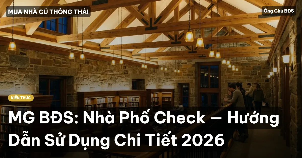 MG BĐS: Nhà Phố Check — Hướng Dẫn Sử Dụng Chi Tiết 2026