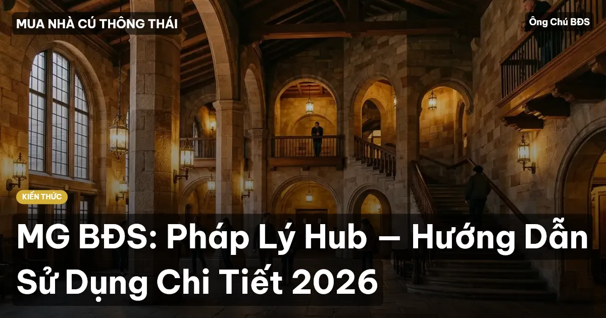 MG BĐS: Pháp Lý Hub — Hướng Dẫn Sử Dụng Chi Tiết 2026