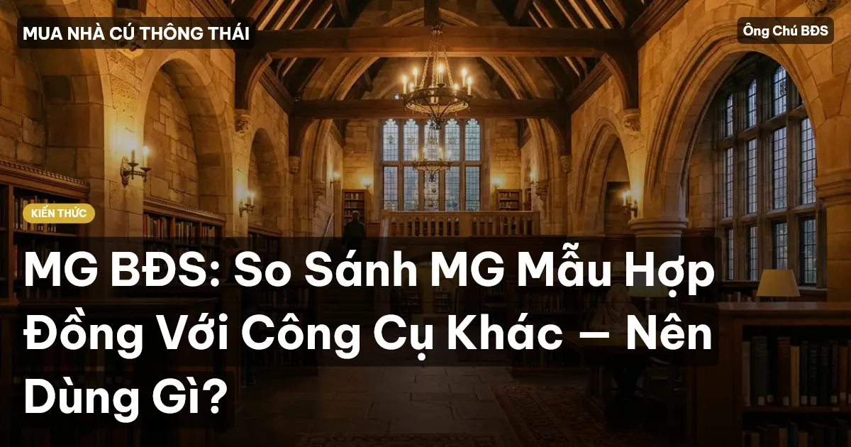 MG BĐS: So Sánh MG Mẫu Hợp Đồng Với Công Cụ Khác — Nên Dùng Gì?