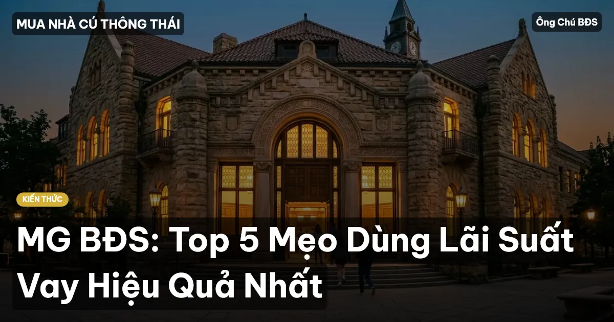 MG BĐS: Top 5 Mẹo Dùng Lãi Suất Vay Hiệu Quả Nhất