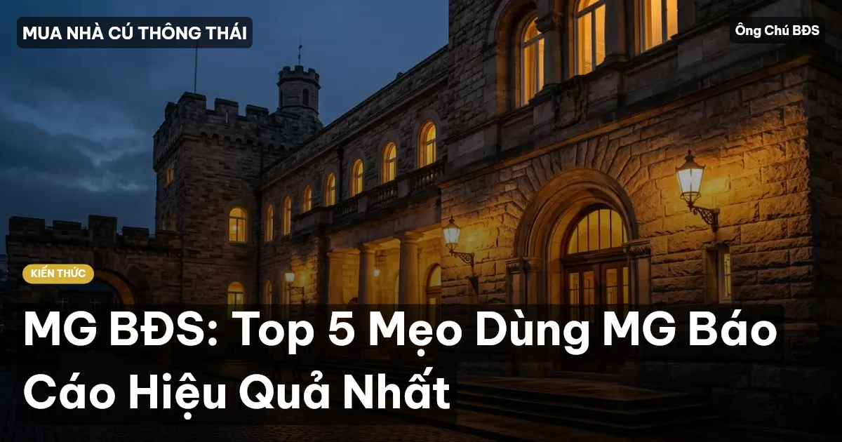 MG BĐS: Top 5 Mẹo Dùng MG Báo Cáo Hiệu Quả Nhất