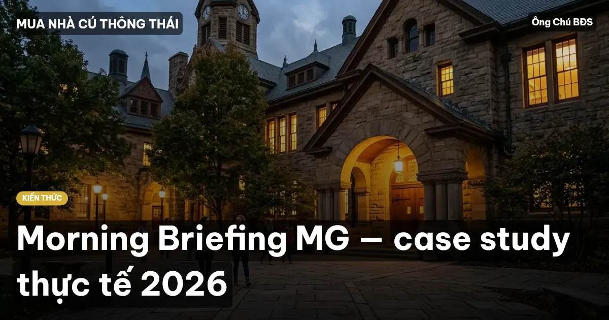 Morning Briefing MG — case study thực tế 2026