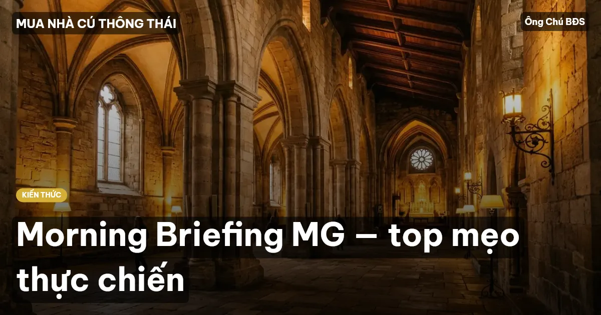 Morning Briefing MG — top mẹo thực chiến