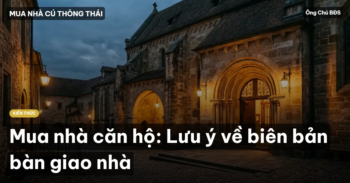 Mua nhà căn hộ: Lưu ý về biên bản bàn giao nhà