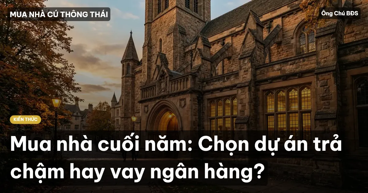 Mua nhà cuối năm: Chọn dự án trả chậm hay vay ngân hàng?