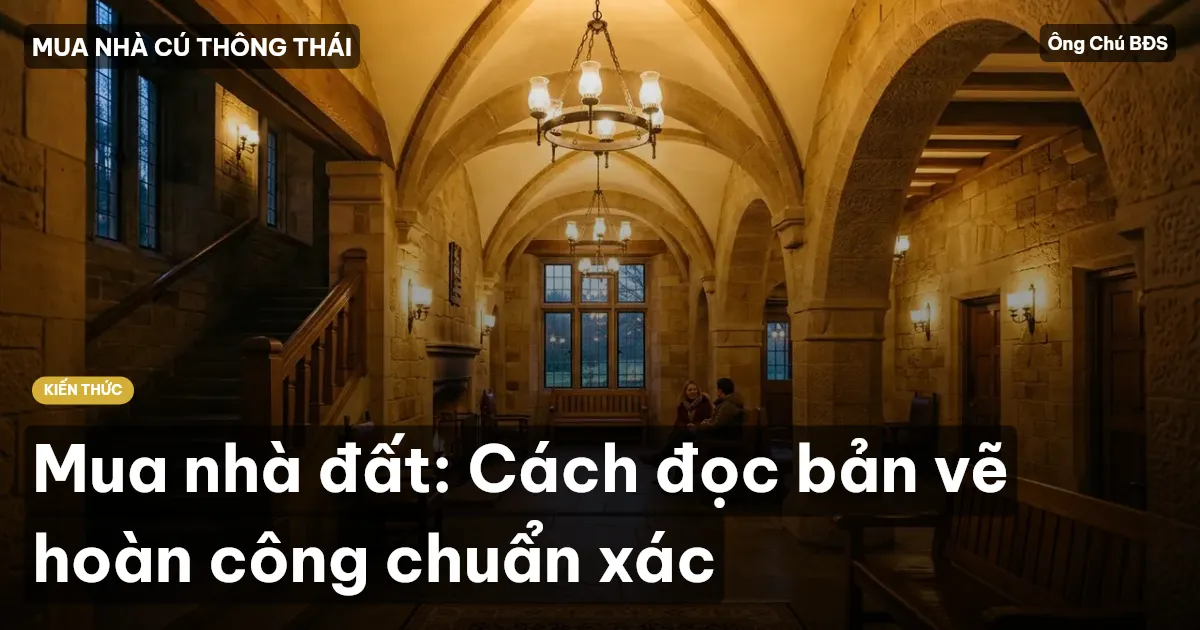 Mua nhà đất: Cách đọc bản vẽ hoàn công chuẩn xác