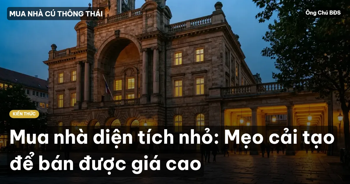 Mua nhà diện tích nhỏ: Mẹo cải tạo để bán được giá cao