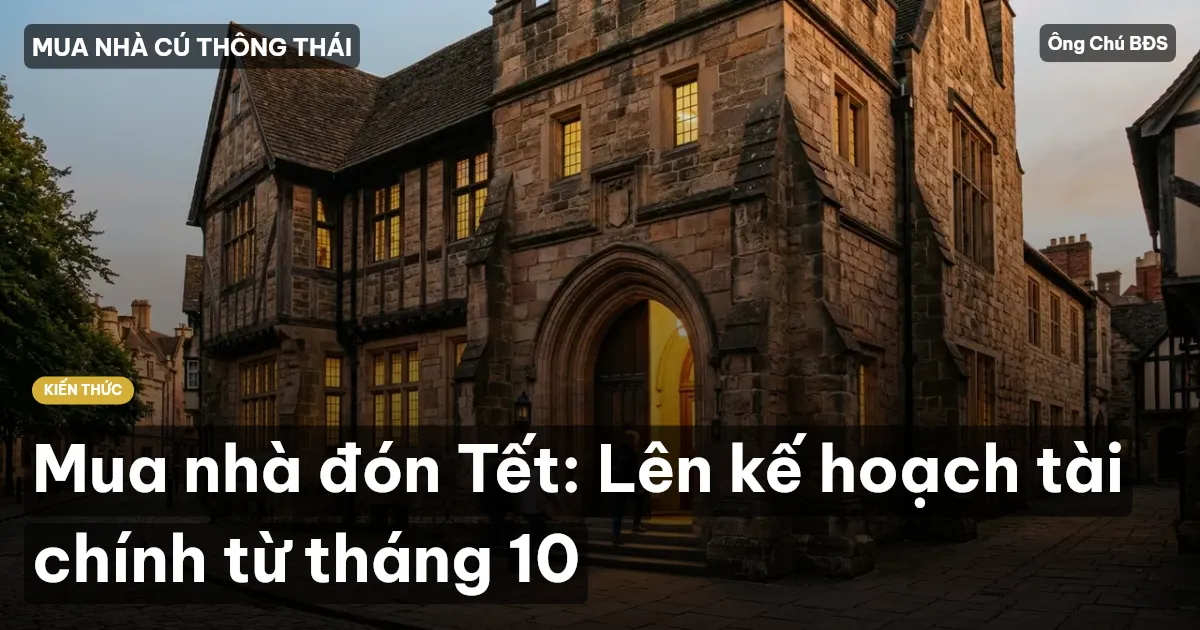 Mua nhà đón Tết: Lên kế hoạch tài chính từ tháng 10