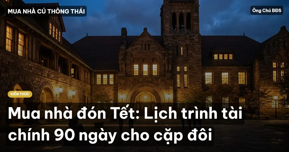 Mua nhà đón Tết: Lịch trình tài chính 90 ngày cho cặp đôi