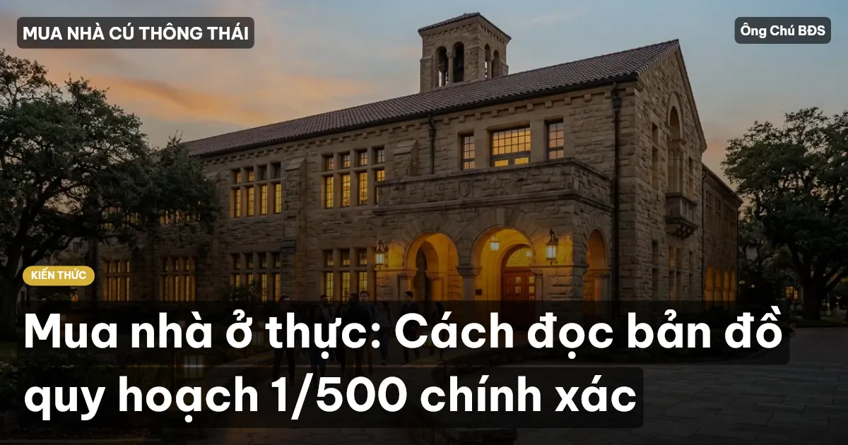 Mua nhà ở thực: Cách đọc bản đồ quy hoạch 1/500 chính xác