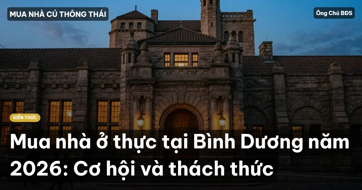 Mua nhà ở thực tại Bình Dương năm 2026: Cơ hội và thách thức