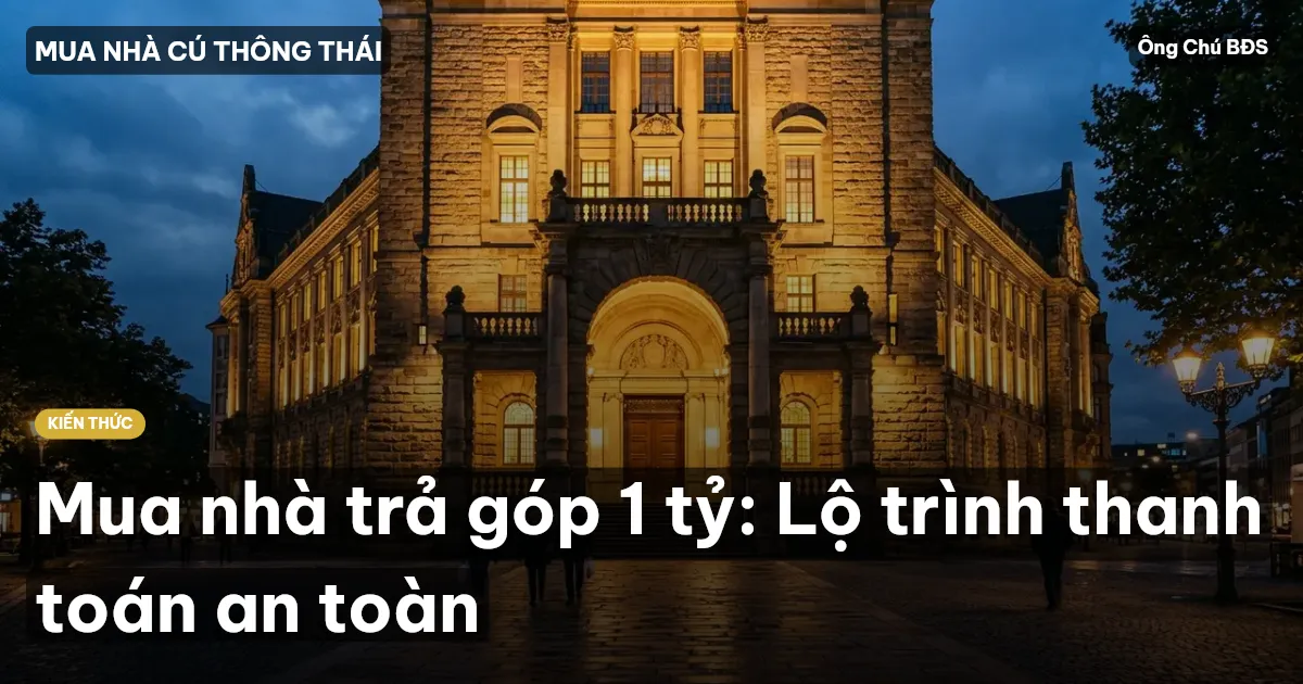 Mua nhà trả góp 1 tỷ: Lộ trình thanh toán an toàn
