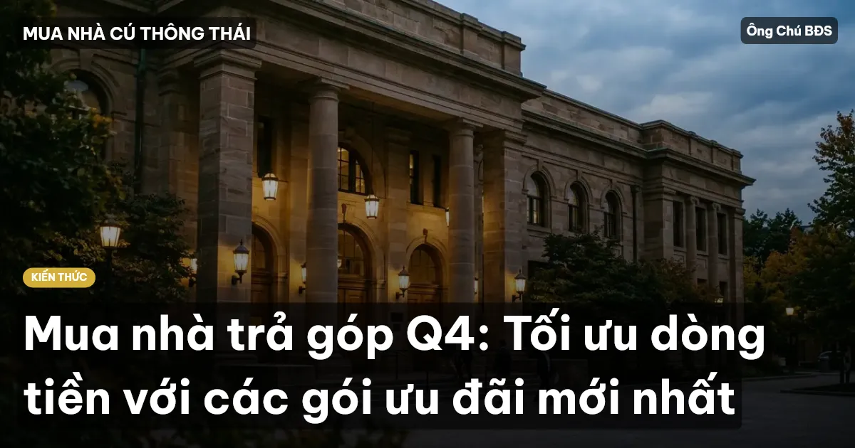 Mua nhà trả góp Q4: Tối ưu dòng tiền với các gói ưu đãi mới nhất