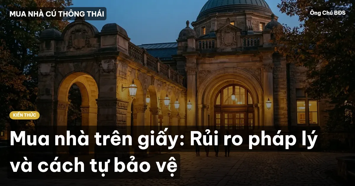 Mua nhà trên giấy: Rủi ro pháp lý và cách tự bảo vệ