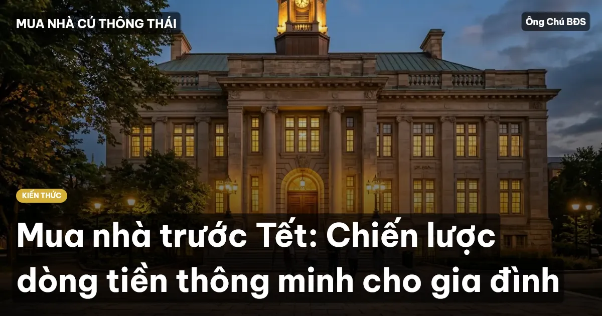 Mua nhà trước Tết: Chiến lược dòng tiền thông minh cho gia đình