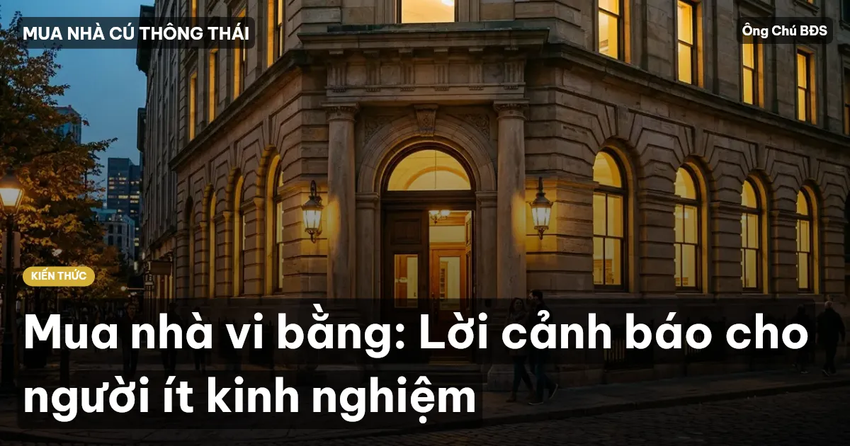Mua nhà vi bằng: Lời cảnh báo cho người ít kinh nghiệm