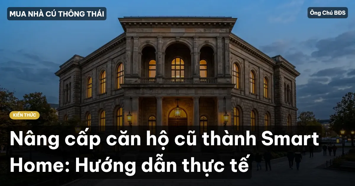 Nâng cấp căn hộ cũ thành Smart Home: Hướng dẫn thực tế