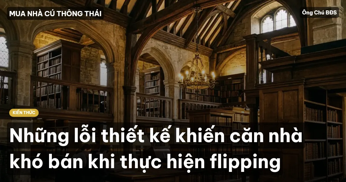 Những lỗi thiết kế khiến căn nhà khó bán khi thực hiện flipping