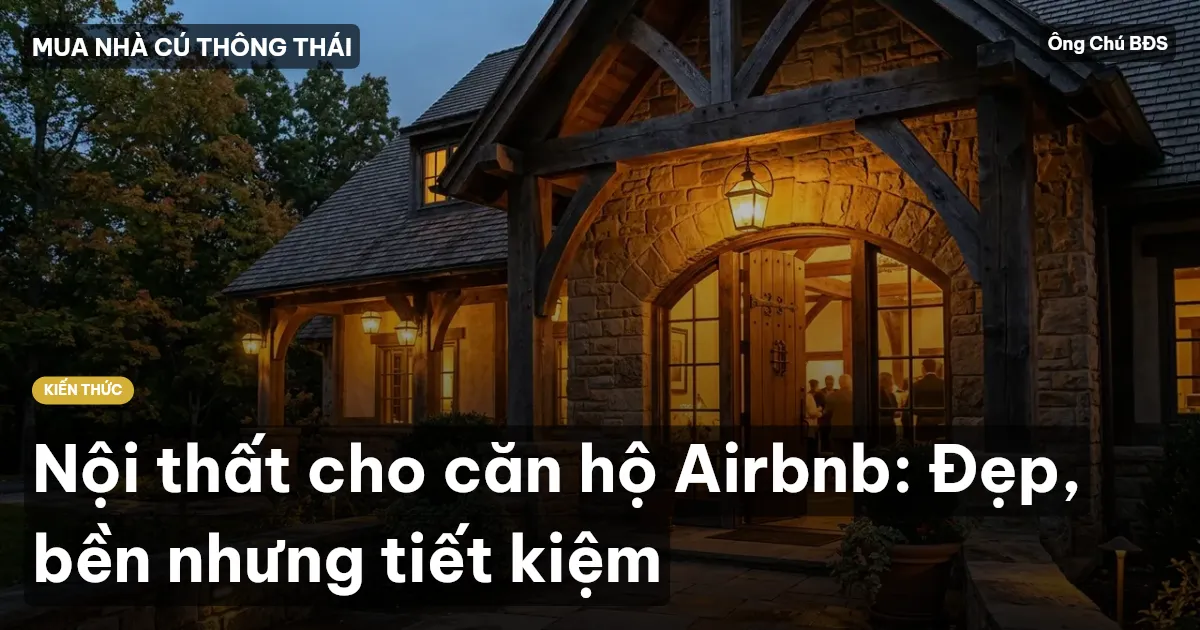 Nội thất cho căn hộ Airbnb: Đẹp, bền nhưng tiết kiệm