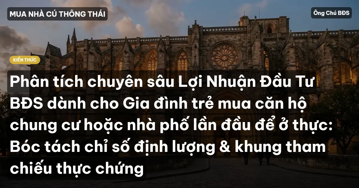Phân tích chuyên sâu Lợi Nhuận Đầu Tư BĐS dành cho Gia đình trẻ mua căn hộ chung cư hoặc nhà phố lần đầu để ở thực: Bóc tách chỉ số định lượng & khung tham chiếu thực chứng