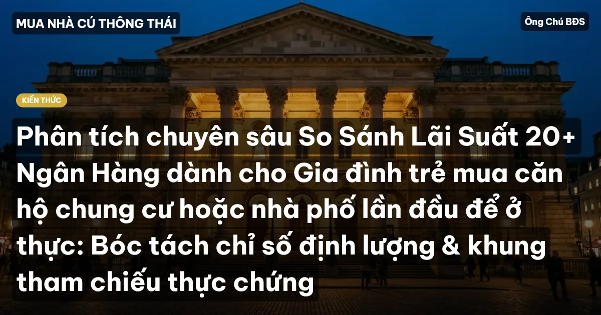 Phân tích chuyên sâu So Sánh Lãi Suất 20+ Ngân Hàng dành cho Gia đình trẻ mua căn hộ chung cư hoặc nhà phố lần đầu để ở thực: Bóc tách chỉ số định lượng & khung tham chiếu thực chứng