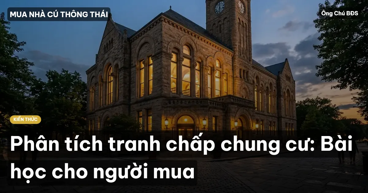 Phân tích tranh chấp chung cư: Bài học cho người mua