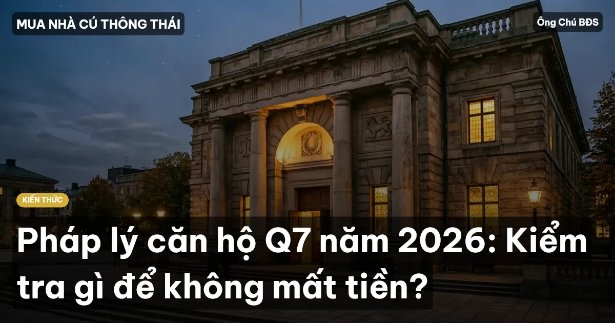 Pháp lý căn hộ Q7 năm 2026: Kiểm tra gì để không mất tiền?