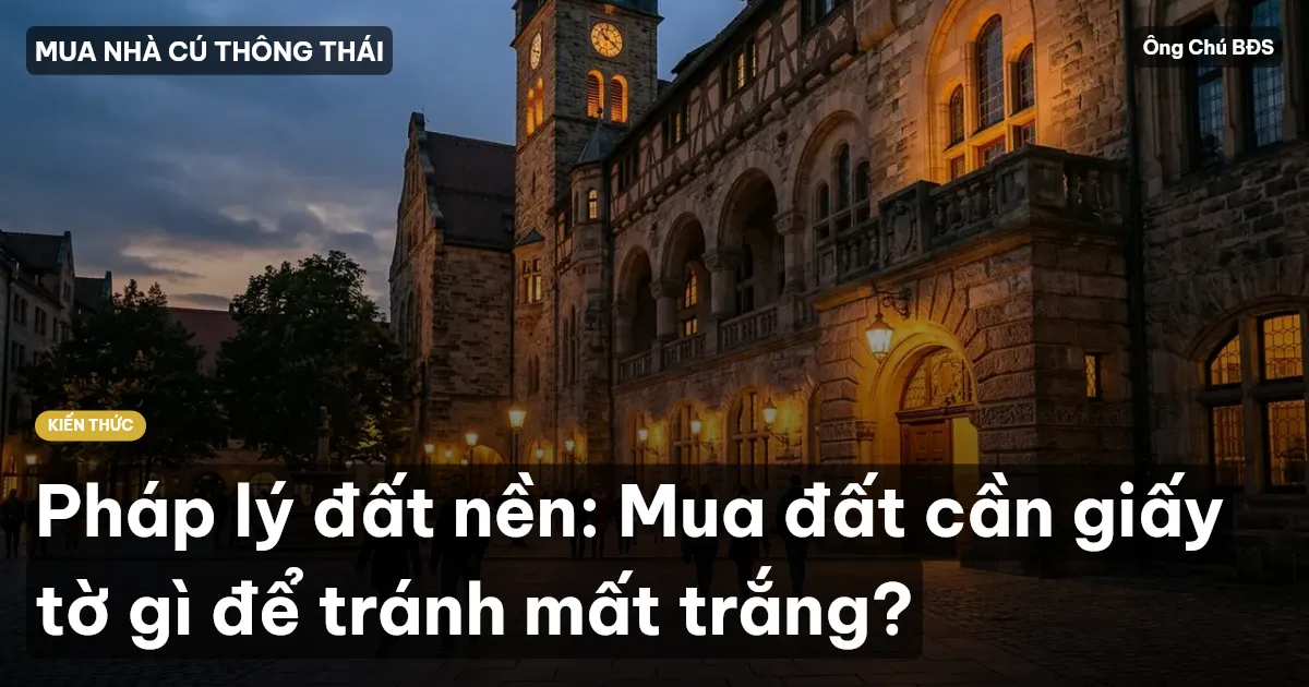 Pháp lý đất nền: Mua đất cần giấy tờ gì để tránh mất trắng?