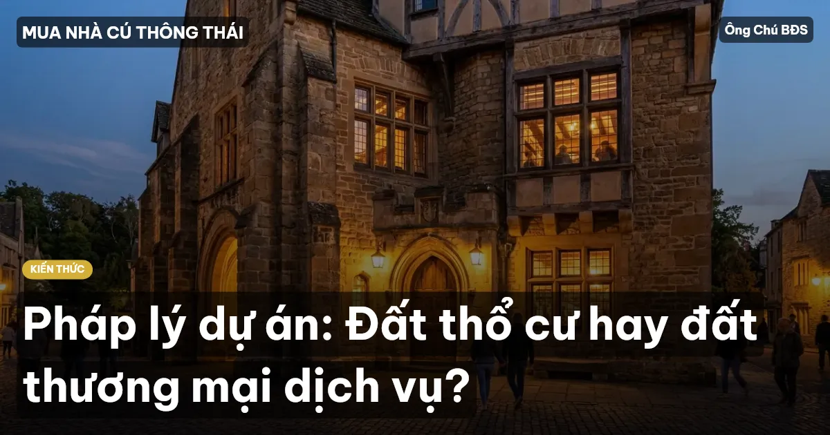Pháp lý dự án: Đất thổ cư hay đất thương mại dịch vụ?