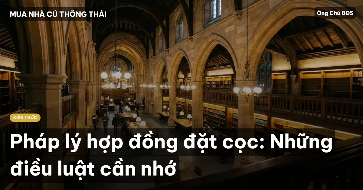 Pháp lý hợp đồng đặt cọc: Những điều luật cần nhớ