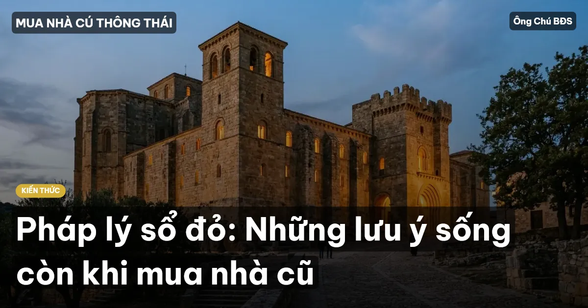 Pháp lý sổ đỏ: Những lưu ý sống còn khi mua nhà cũ